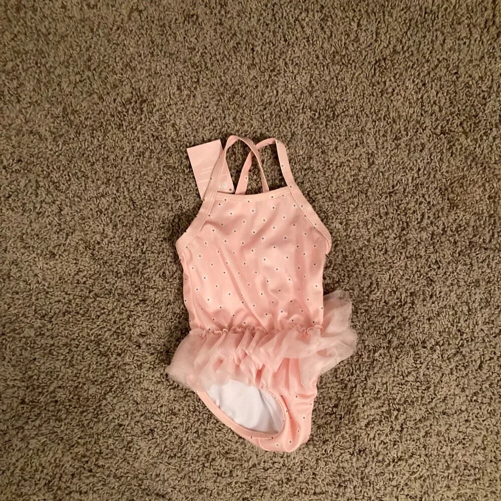NEW Gymboree pink floral swimsuit sz 12-18 months